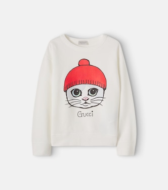 Printed cotton jersey sweatshirt | Gucci Kids