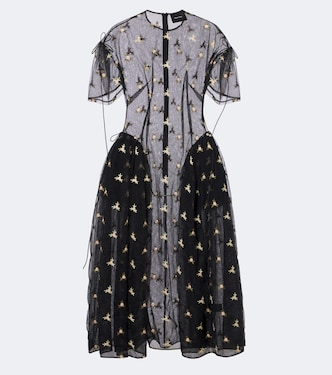 Besticktes Midikleid aus Tüll | Simone Rocha