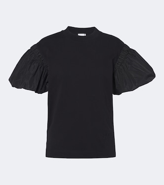 Puff-sleeve cotton jersey T-shirt  | Patou