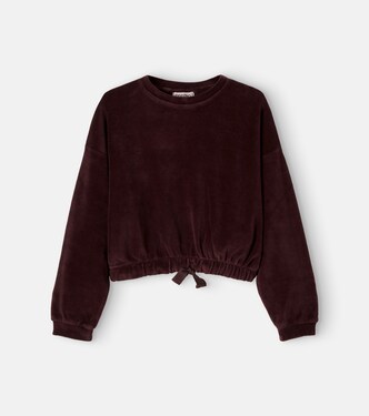 Fara cotton-blend velvet sweatshirt | Cozmo