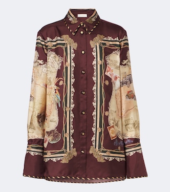 Valiant printed silk twill shirt | Zimmermann