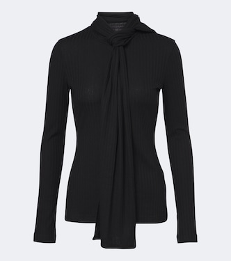 Tie-neck jersey cardigan | Toteme