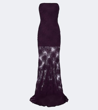 Robe longue en tulle à appliqués | Rotate