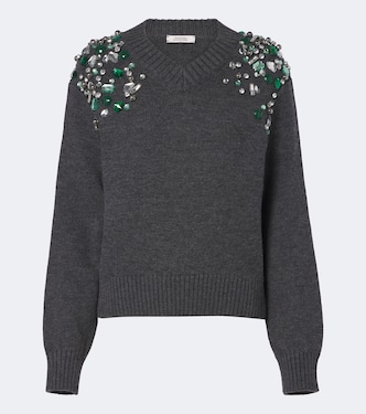 Embellished Coolness virgin wool sweater | Dorothee Schumacher