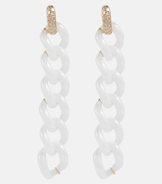 Orecchini Link Drop in oro 18kt con diamanti | Shay Jewelry