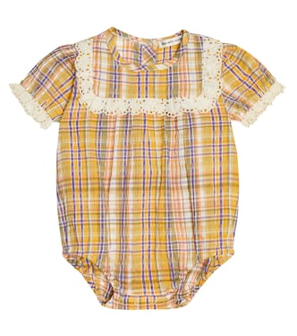 Baby Andrea checked cotton-blend bodysuit | The New Society