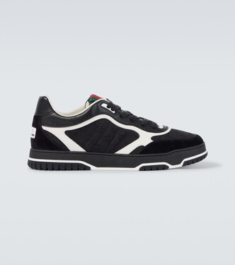 Re-Web GG Canvas leather-trimmed sneakers | Gucci