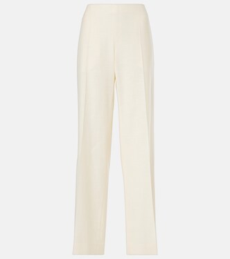 Foulard wool, silk and linen straight pants | The Row