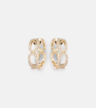 Link 18kt gold earrings with diamonds | Bucherer Fine Jewellery
