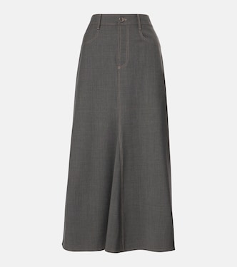 Wool-blend midi skirt | Brunello Cucinelli