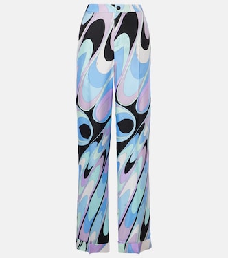 Printed silk twill wide-leg pants | Pucci