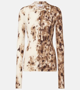 Printed cashmere and silk polo sweater | The Attico
