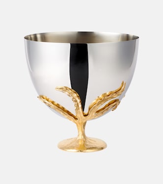 Fern gold-plated stainless steel ice bucket | L'Objet