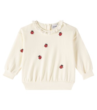 Ladybugs embroidered cotton sweater | Mini Rodini