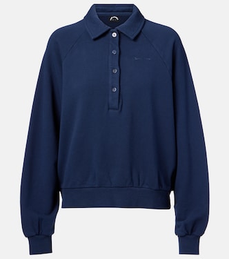 Elle cotton terry polo sweater | The Upside