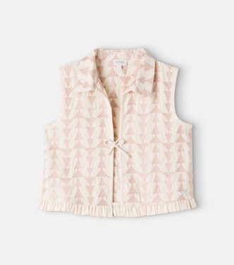 Veste sans manches Neeltje imprimée en coton | Donsje