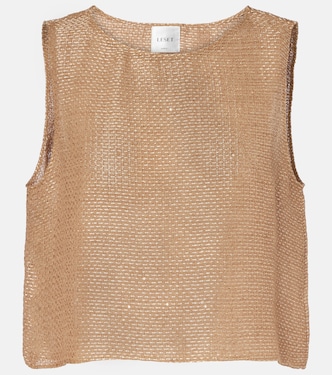 Stella sequined cropped tank top | Leset