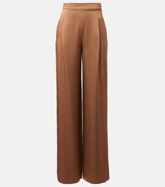 Dritto satin wide-leg pants  | Max Mara