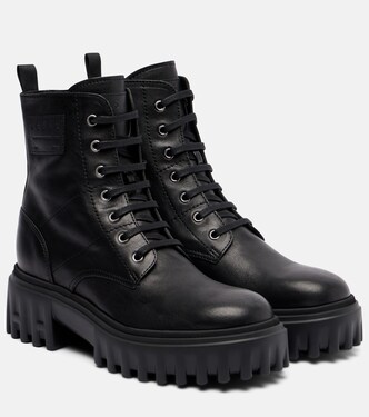 H700 leather combat boots | Hogan