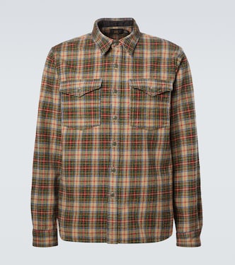 Plaid wool and cotton-blend twill shirt | RRL