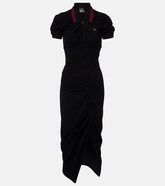 Pulling ruched cotton midi dress | Vivienne Westwood