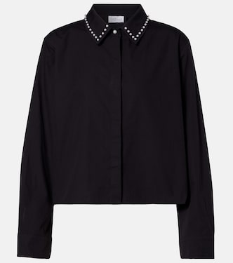 Jocelyn beaded cotton poplin shirt | Velvet
