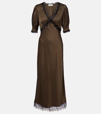 Midikleid Annina aus Satin mit Spitze | Rixo