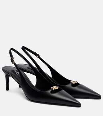 Lollo DG 60 leather slingback pumps | Dolce&Gabbana