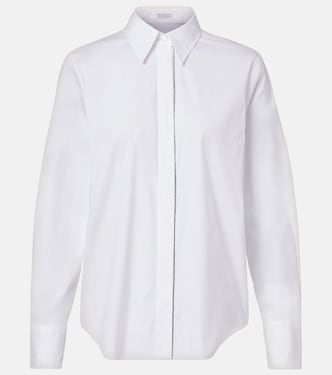 Monili cotton-blend poplin shirt | Brunello Cucinelli