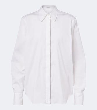 Monili cotton-blend poplin shirt | Brunello Cucinelli