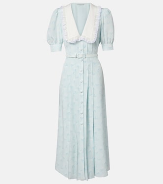 Floral silk midi dress | Alessandra Rich