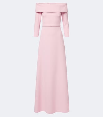 Lunelle off-shoulder crêpe gown | Safiyaa