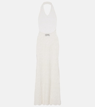 Eddie crochet halterneck cotton maxi dress | Nili Lotan