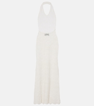 Eddie crochet halterneck cotton maxi dress | Nili Lotan