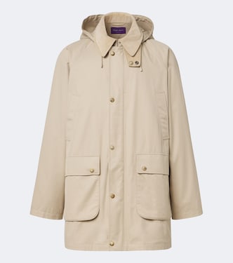Hooded cotton twill coat | Ralph Lauren Purple Label