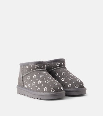 Studded suede ankle boots | Monnalisa