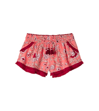 Lulu floral fringed shorts | Poupette St Barth Kids
