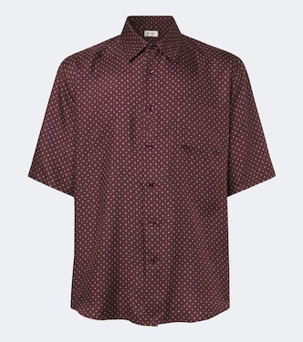 Printed silk twill shirt | Saint Laurent