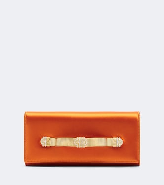 Bvlgari Tubogas embellished satin clutch | Bvlgari