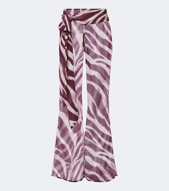 Bowie zebra-pants wide-leg pants | Bananhot
