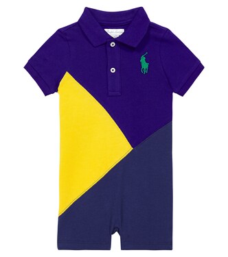 Baby - Tuta corta in cotone con stampa | Polo Ralph Lauren Kids