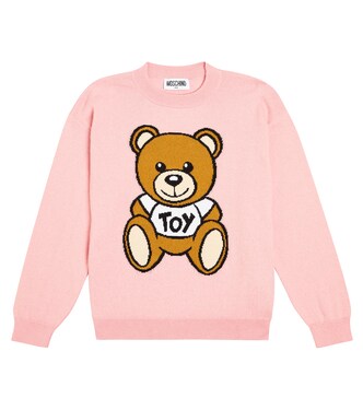 Teddy Bear cotton and wool sweater | Moschino Kids
