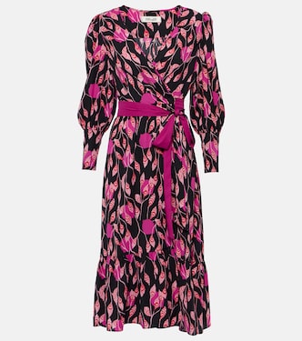 Blade printed crêpe wrap dress | Diane von Furstenberg