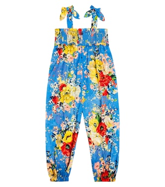 Alight shirred cotton jumpsuit | Zimmermann Kids