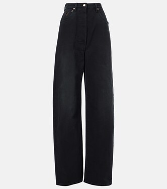 High-rise wide-leg jeans | Prada