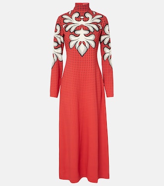 Bedrucktes Midikleid Halle aus Satin | La DoubleJ