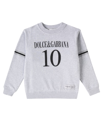 Printed cotton jersey sweatshirt | Dolce&Gabbana Kids