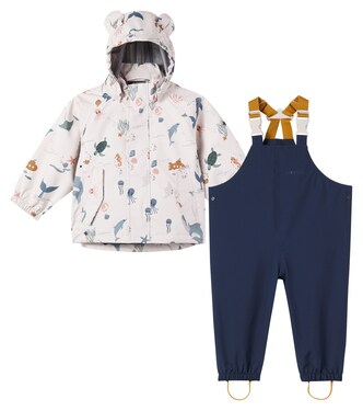 Baby Manu raincoat and overalls set | Liewood