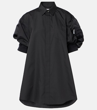 Poplin and technical twill shirt dress | Sacai