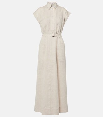 Maxikleid aus Leinen | Brunello Cucinelli